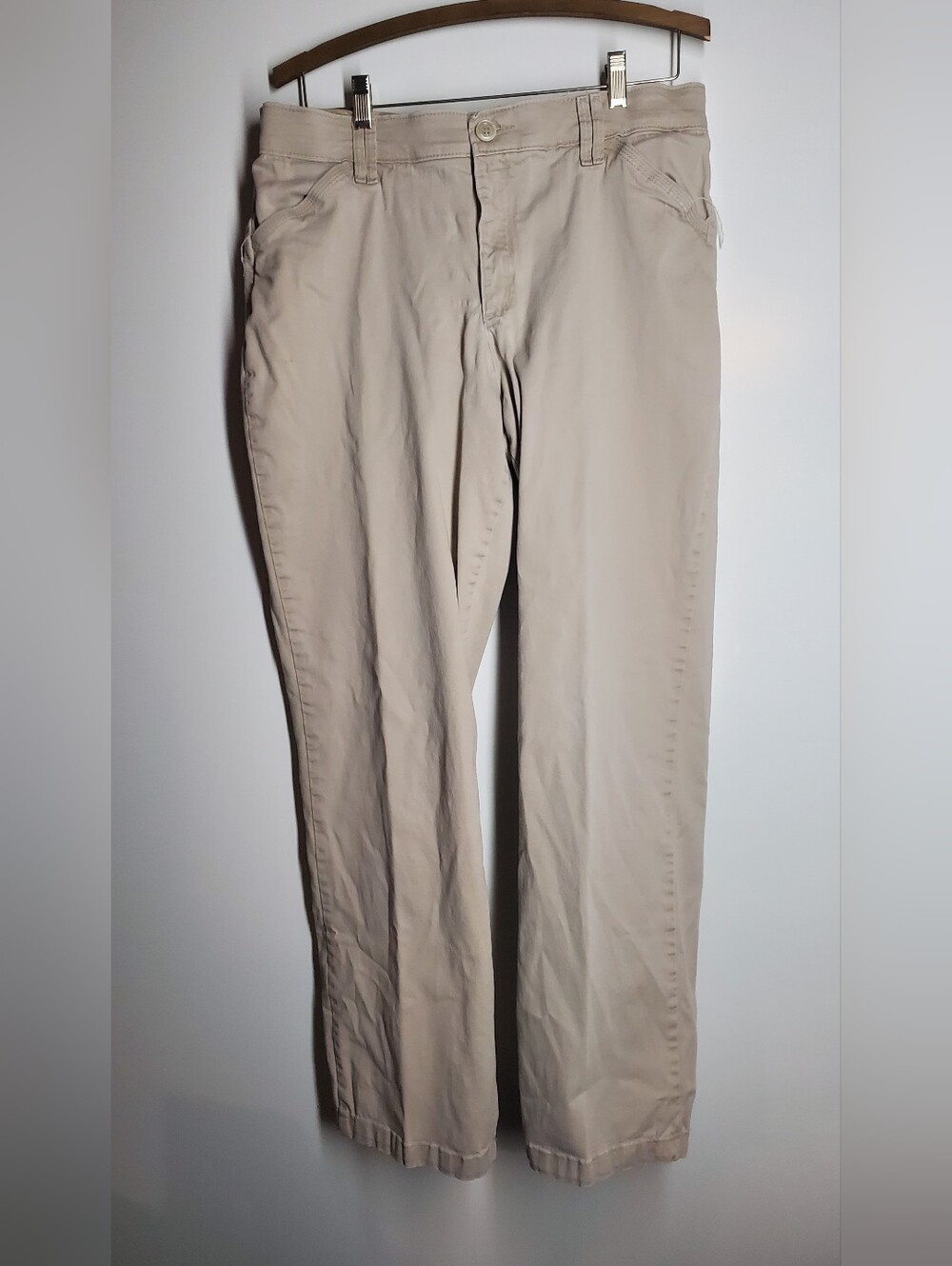 Lee Comfort Stretch Beige Pants Size 12 Medium